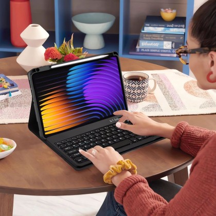 Калъф с блутут клавиатура за Xiaomi Pad 7 / 7 Pro от Tech-Protect SC Pen - Черен