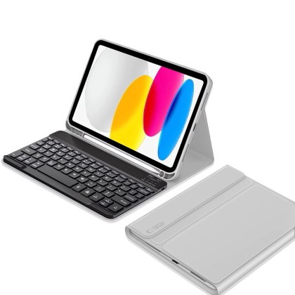 Калъф с блутут клавиатура за iPad 10.9” 10 / 2022 / 11” 11 / 2025 от Tech-Protect SC Pen - Сив