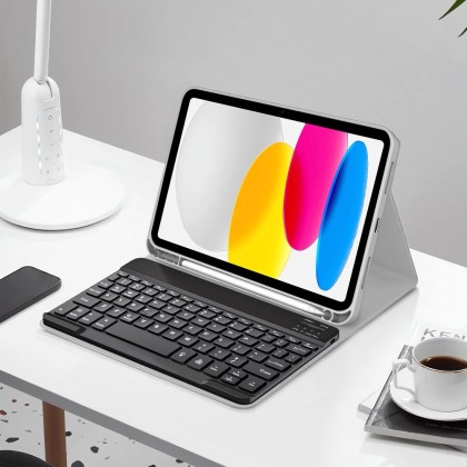 Калъф с блутут клавиатура за iPad 10.9” 10 / 2022 / 11” 11 / 2025 от Tech-Protect SC Pen - Сив