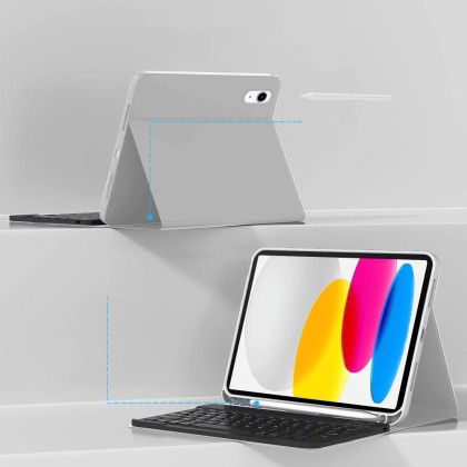 Калъф с блутут клавиатура за iPad 10.9” 10 / 2022 / 11” 11 / 2025 от Tech-Protect SC Pen - Сив