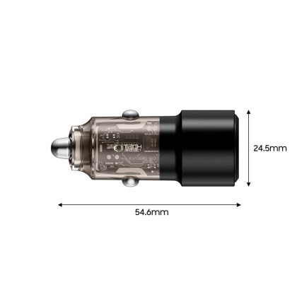 TECH-PROTECT CC03 2-PORT CAR CHARGER PD75W BLACK