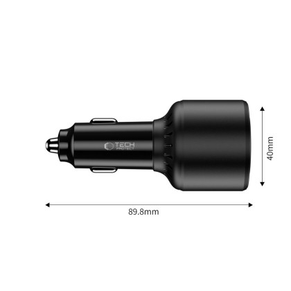TECH-PROTECT CC04 3-PORT CAR CHARGER PD130W BLACK