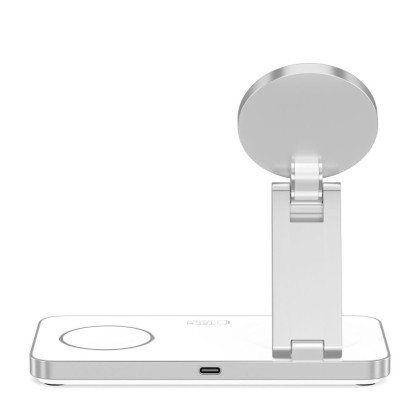 TECH-PROTECT QI15W-A47 3IN1 MAGNETIC MAGSAFE WIRELESS CHARGER WHITE