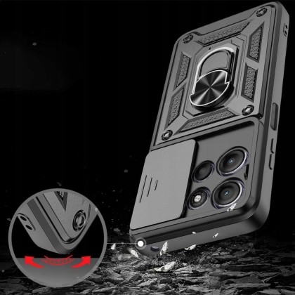Удароустойчив калъф за Motorola Moto G15 от Tech-Protect CamShield Pro - Black