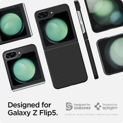 Тънък кейс за Samsung Z Flip 5 от Spigen Airskin Pro - Черен