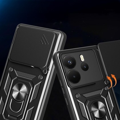Удароустойчив калъф за Xiaomi Redmi Note 14 4G / LTE от Tech-Protect CamShield Pro - Black