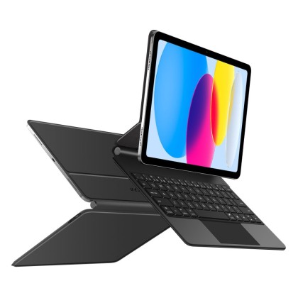 Магнитен калъф с клавиатура за iPad 10 (10.9" 2022) / 11 (11" 2025) от Tech Protect Smartcase Magnetic+ - Черен