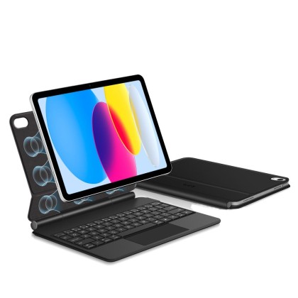 Магнитен калъф с клавиатура за iPad 10 (10.9" 2022) / 11 (11" 2025) от Tech Protect Smartcase Magnetic+ - Черен