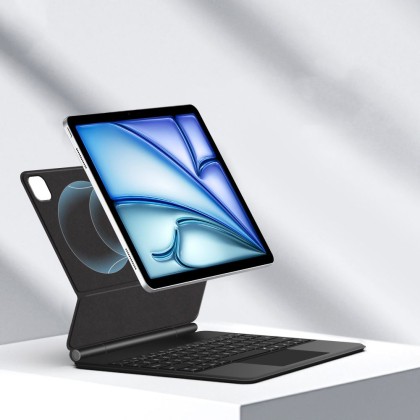 Магнитен калъф с клавиатура за iPad Air 4 / 5 (10.9" 2020-2022) / 6 / 7 (11" 2024-2025) от Tech Protect Smartcase Magnetic+ - Черен