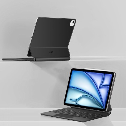 Магнитен калъф с клавиатура за iPad Air 4 / 5 (10.9" 2020-2022) / 6 / 7 (11" 2024-2025) от Tech Protect Smartcase Magnetic+ - Черен