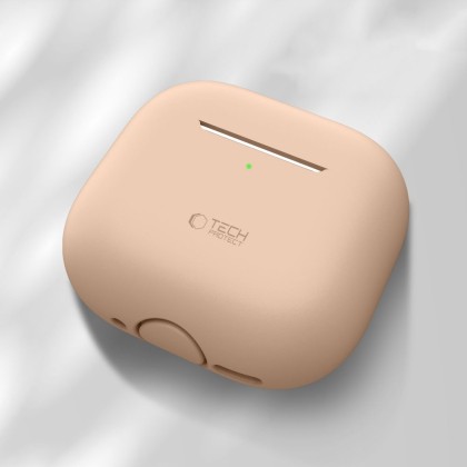 Силиконов кейс за Apple AirPods 4 от Tech Protect Silicone - Cafe Latte