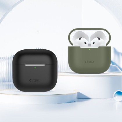Силиконов кейс за Apple AirPods 4 от Tech Protect Silicone - Cafe Latte