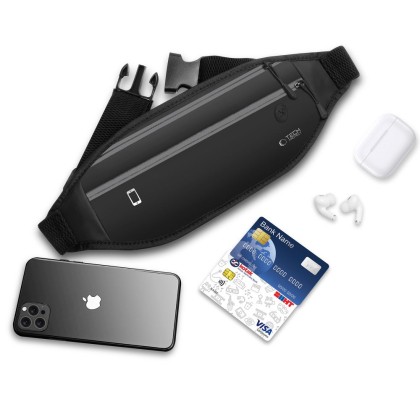 Универсална спортна чанта за кръст от Tech Protect M7 - Черна