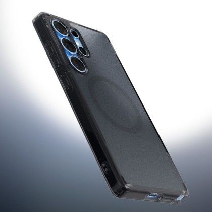 Удароустойчив кейс с MagSafe пръстен за Samsung Galaxy S25 Edge от Spigen Ultra Hybrid Mag - Frost Black