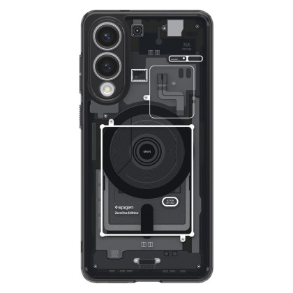 Удароустойчив кейс с MagSafe за Samsung Galaxy S25 Edge от Spigen Ultra Hybrid - Zero One Black