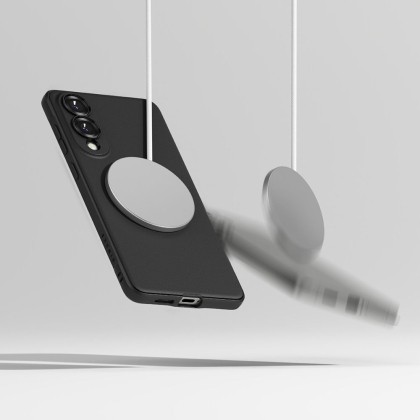 Удароустойчив кейс с MagSafe за Samsung Galaxy S25 Edge от Ringke Onyx Magnetic - Черен