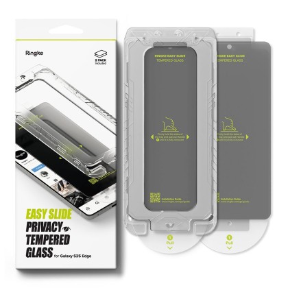 SZKŁO HARTOWANE RINGKE EASY SLIDE 2-PACK GALAXY S25 EDGE PRIVACY
