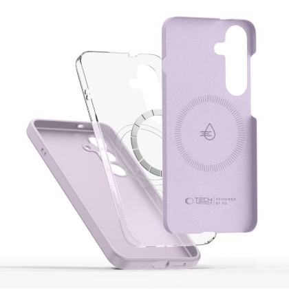Силиконов кейс с MagSafe за Samsung Galaxy S25 Edge от Tech-Protect Liquid Silicone - Mauve