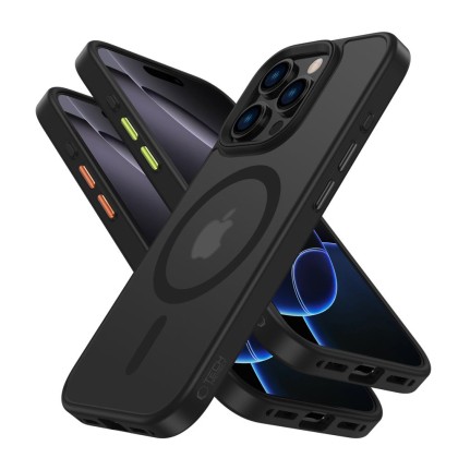 Хибриден кейс с MagSafe за iPhone 16 Pro Max от Tech Protect XT 3 Set - Matte Black