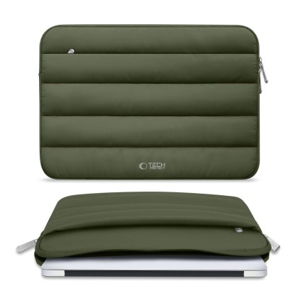 Калъф за лаптоп 13-14 инча от Tech Protect Fluffy - Army Green