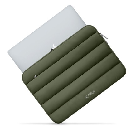 Калъф за лаптоп 13-14 инча от Tech Protect Fluffy - Army Green