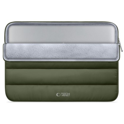 Калъф за лаптоп 13-14 инча от Tech Protect Fluffy - Army Green