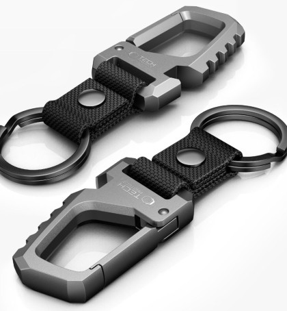 Ключодържател с карабинер от Tech Protect Slidelock - Gunmetal