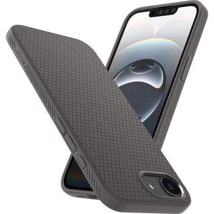 Силиконов кейс за iPhone 16e от Spigen Liquid Air - Marble Grey