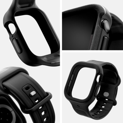 Каишка с кейс за Apple Watch 10 (42 мм) от Spigen Vault Pro - Черна