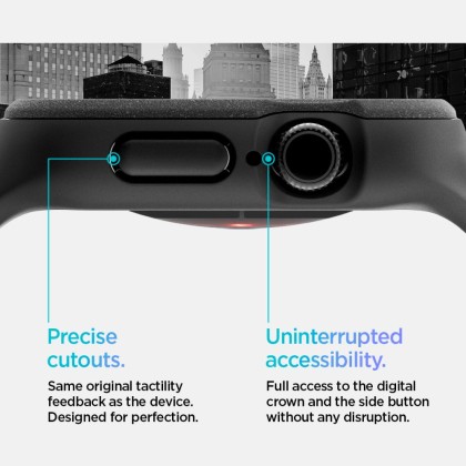 Каишка с кейс за Apple Watch 10 (42 мм) от Spigen Vault Pro - Черна