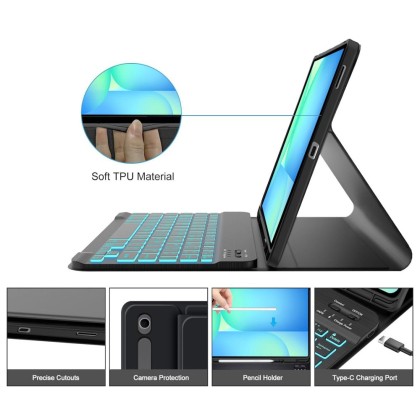 TECH-PROTECT SC PEN + KEYBOARD GALAXY TAB S10 FE+ PLUS 13.1 X620 / X626B BLACK