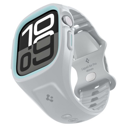 Каишка с кейс за Apple Watch 10 (46mm) от Spigen Liquid Air Pro - Grey