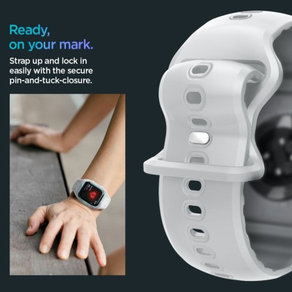 Каишка с кейс за Apple Watch 10 (46mm) от Spigen Liquid Air Pro - Grey