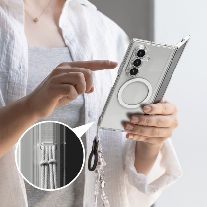 Удароустойчив твърд кейс с MagSafe за Samsung Galaxy Z Fold 7 от Ringke Fusion Magnetic - Clear