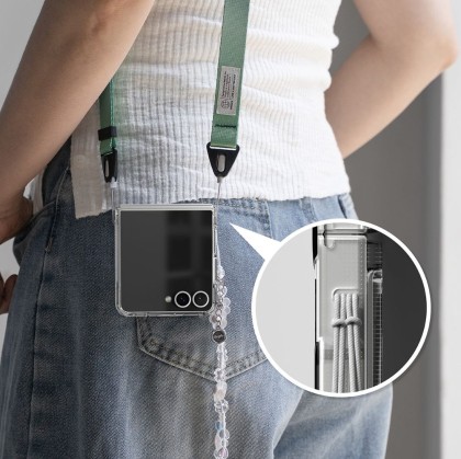 Удароустойчив твърд кейс за Samsung Galaxy Z Flip 7 от Ringke Fusion - Clear