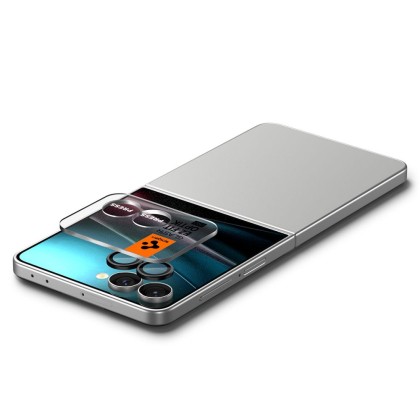2 броя стъклени протектор за камера на Samsung Galaxy Z Flip 7 от Spigen Optik Pro Glas.TR.Ez Fit - Black