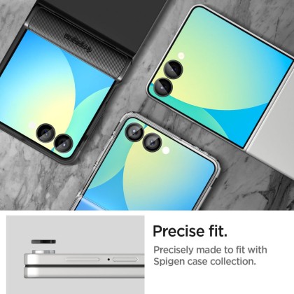 2 броя стъклени протектор за камера на Samsung Galaxy Z Flip 7 от Spigen Optik Pro Glas.TR.Ez Fit - Black