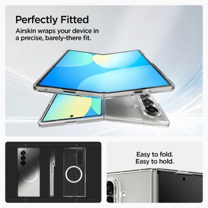 SPIGEN AIRSKIN MAG MAGSAFE GALAXY Z FOLD 7 CRYSTAL CLEAR/WHITE
