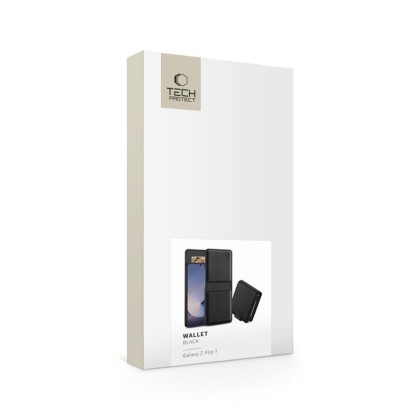Кожен тефтер за Samsung Galaxy Z Flip 7 от Tech-Protect Wallet - Black