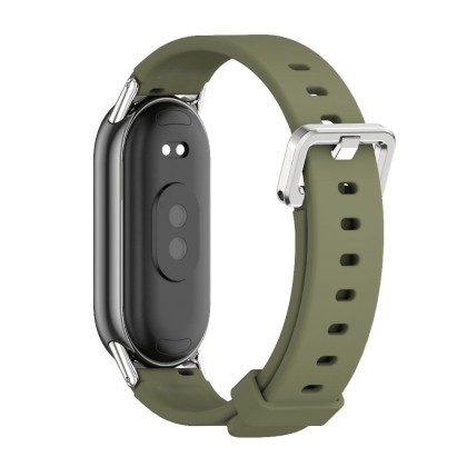 Силиконова каишка за Xiaomi Smart Band 8 / 9 / 10 / NFC от Tech-Protect Iconband Classic - Army Green