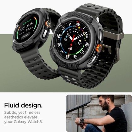 Удароустойчив калъф за Samsung Galaxy Watch 8 Classic (46mm) от Spigen Liquid Air - Matte Black