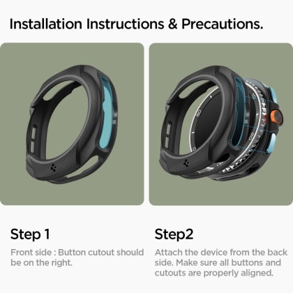 Удароустойчив калъф за Samsung Galaxy Watch 8 Classic (46mm) от Spigen Liquid Air - Matte Black