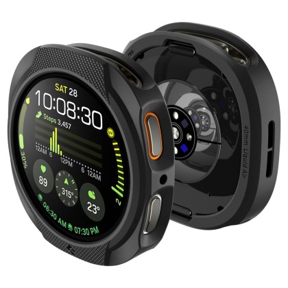 Удароустойчив калъф за Samsung Galaxy Watch 8 (44mm) от Spigen Liquid Air - Matte Black