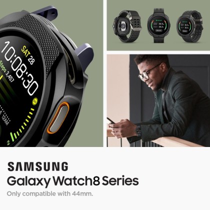 Удароустойчив калъф за Samsung Galaxy Watch 8 (44mm) от Spigen Liquid Air - Matte Black