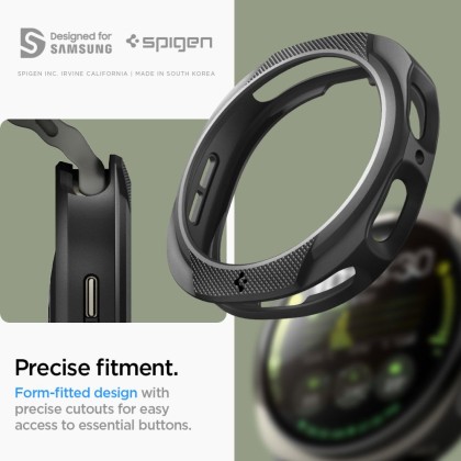 Удароустойчив калъф за Samsung Galaxy Watch 8 (44mm) от Spigen Liquid Air - Matte Black
