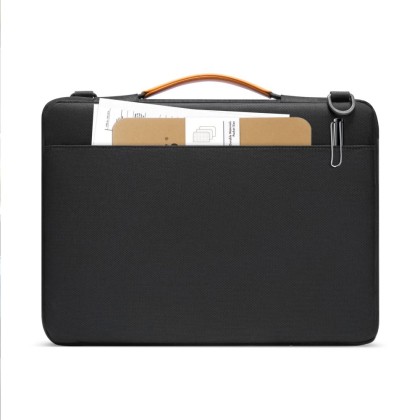 Удароустойчива чанта за лаптоп 13-14 инча с 4 джоба отTech-Protect Defender Bag - Black / Orange