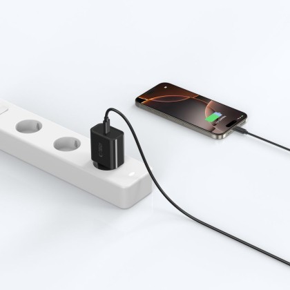 Универсално зарядно с USB-C и PD20W за IOS и Android от Tech-Protect NC20W - Black
