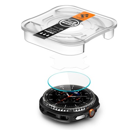 SZKŁO HARTOWANE SPIGEN GLAS.TR ”EZ-FIT” 2-PACK GALAXY WATCH 8 CLASSIC (46 MM) CLEAR