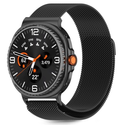 Стоманена верижка за часовник Samsung Galaxy Watch 8 (40/44mm) / 8 Classic (46mm) от Tech-Protect MilaneseBand - Black