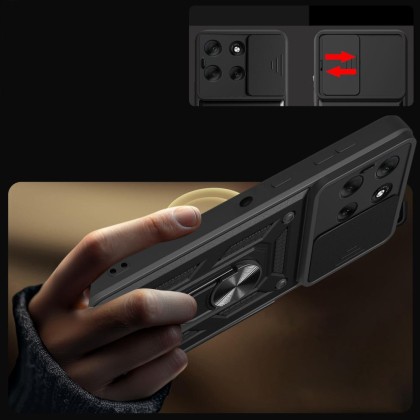 Удароустойчив калъф за Motorola Moto G86 5G от Tech-Protect CamShield Pro - Black